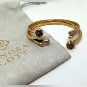 Kendra Scott rose gold stackable cuff bracelets